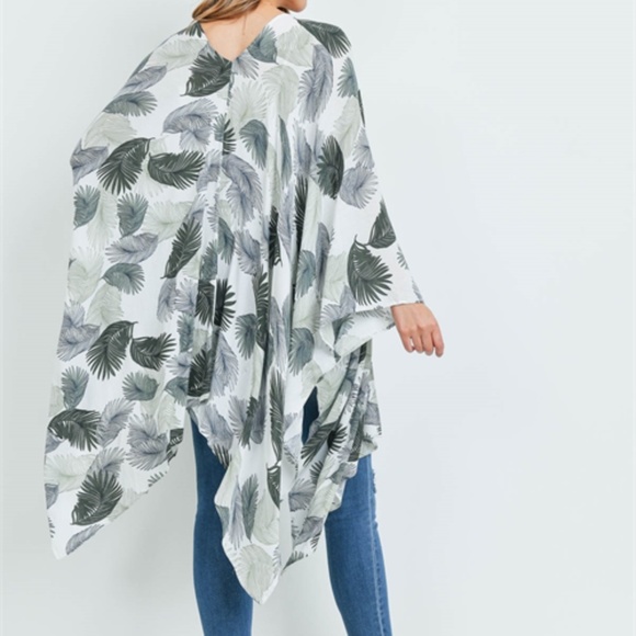 Palm Leaf Kimono Print - Picture 3 of 8